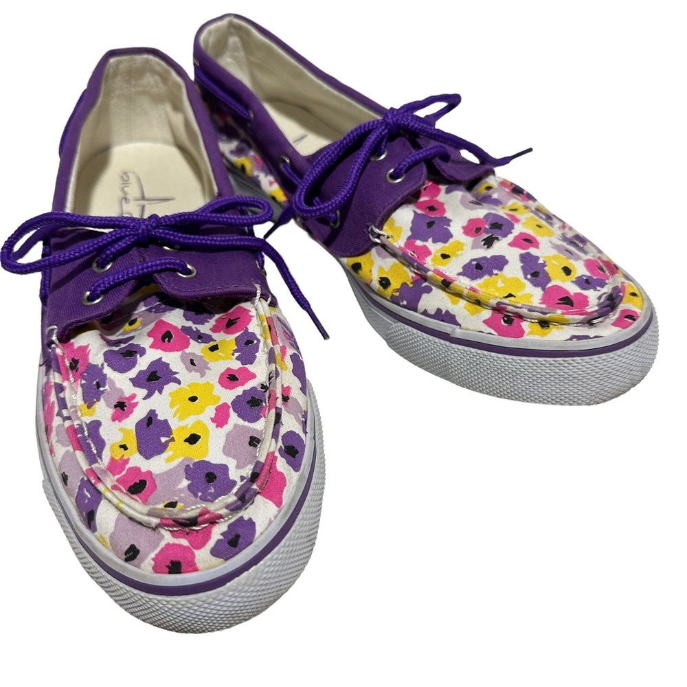 Blue Fin Floral Scuttle Flats 8.5